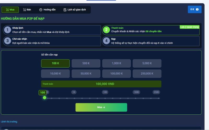 Quy trình nạp rút tiền nhà cái uy tín